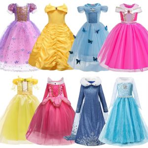 Costume cendrillon pour enfants, robe de princesse pour filles, raiponce, blanche-neige, Belle