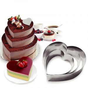 Moule à gâteau en boîte en acier inoxydable, ensemble de trois pièces en forme d'étoile,