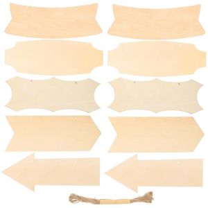 Plaques en bois d&eacute;coratives en forme de fl&egrave;che avec UL, peinture de bricolage, fournitures