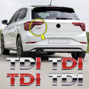 Autocollant 3D en métal pour voiture, Logo TDI, Badge de coffre arrière, autocollant de coffre pour