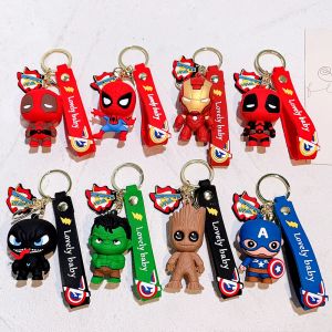 Marvel porte-clés sac en Silicone porte-clés pour femmes Disney Spider Man porte-clés voiture