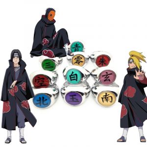 Anime NARUTO Akatsuki Ring, Uchiha Itachi Orochimaru Deidara, Cosplay Rings, Halloween Costume