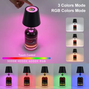 Lampe de Table sans fil pour bouteilles de vin, LED, pour usage extérieur, commande tactile, idéale