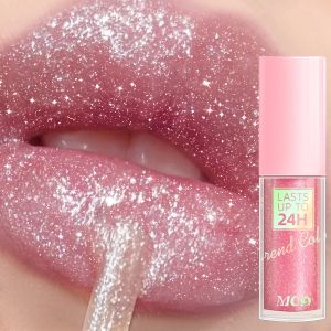Rouge à lèvres liquide imperméable à paillettes 18 couleurs, glaçure longue durée, huile de