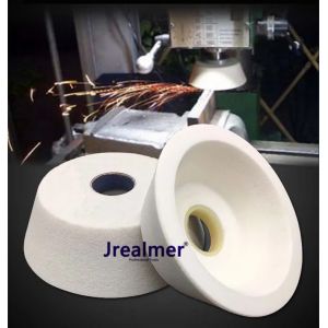 Jrealmer 1 pièces meule en corindon blanc en forme de tasse Dia70/100/125mm corindon blanc de haute