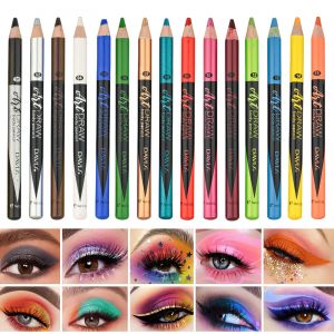 Stylo de maquillage pour les yeux, 15 couleurs, Eyeliner, noir, bleu, multicolore, métallique,