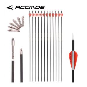 6/12/18pc id4.2mm fl&egrave;che en carbone pur 28/30/31/32 pouces colonne vert&eacute;brale 600 700 800 900 1000