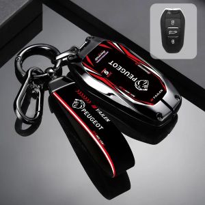 Étui pour clé télécommande intelligente de voiture, porte-clés pour Peugeot 2008 3008 4008 5008 308