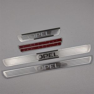 Couvercle de plaque de seuil de porte en acier inoxydable pour Opel Astra, Zafira, Corsa, Mokka,