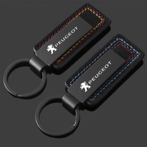 Porte-cl&eacute;s de voiture en m&eacute;tal, pendentif Anti-perte, pour Peugeot 206 207 307 3008 2008 308 406 407