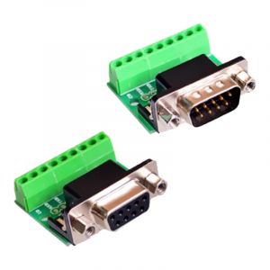 Connecteurs sans soudure 9 broches DB9 RS232 série vers Terminal femelle mâle adaptateur connecteur