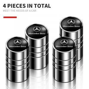 Bouchons de Valve de pneu de roue de voiture en métal, 4 pièces, couvercles de tige pour Mercedes