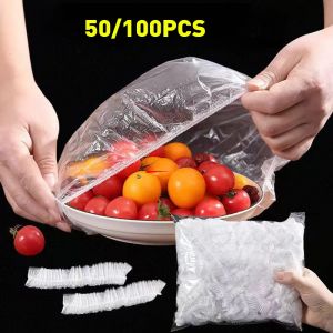 Couvercle alimentaire jetable réutilisable, enveloppe en plastique, couvercles alimentaires