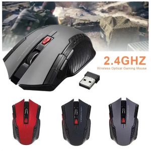 2.4GHz Sans Fil Souris Optique avec USB R&eacute;cepteur Gamer 1600DPI 6 Boutons Souris Pour Ordinateur PC
