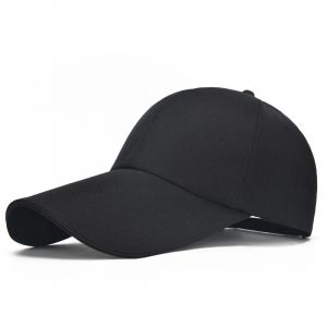 Casquette de baseball extra longue ajustable en toile, protection UV, id&eacute;al pour les voyages et la