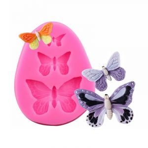GJ-574Sale Fondant gâteau décoration outils 3 papillon Fondant gâteau moule bricolage à la main
