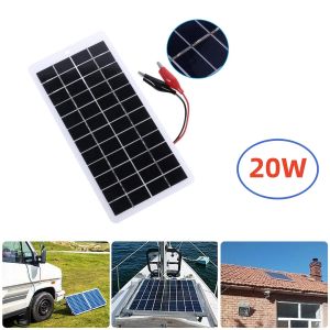 20W 12V panneau solaire polysilicium panneau solaire Portable cellule solaire chargeur de batterie