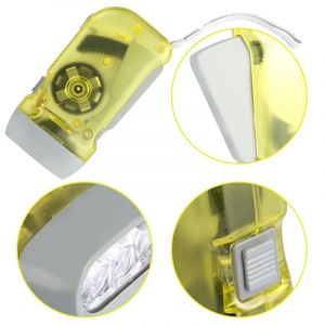 Lampe de poche LED à manivelle dynamo à pression manuelle, lampe torche, lampe de camping à