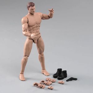 Figurine d'action musculaire masculine avec tête, mains, odor, chaussures, modèle de soldat