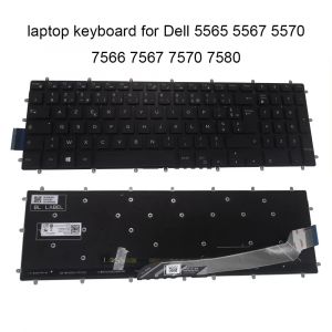 Clavier rétro-4.2 français AZERTY, pour Dell Inspiron 7567, 7566, 7587, 7570, 7580, 5565, 5570,