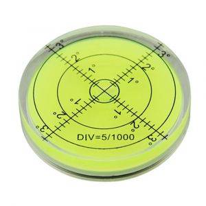 Niveau à bulle à bulle universel 60x12mm, marque de degré, bulle de niveau circulaire de Surface