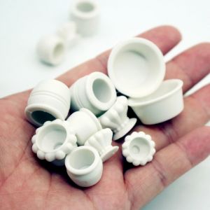 Mini Pot de fleurs pour maison de poupée, 5 pièces, modèle pour décoration de maison de poupée,