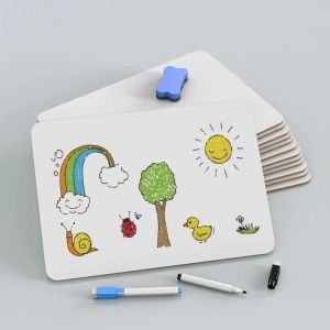 Mini tableau blanc Double face pour enfants, tableau blanc d'enseignement Portable avec support,
