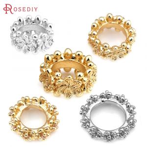 6MM 8MM 10MM 18K couleur or laiton fleur grand trou perles entretoise perles Bracelet perles de