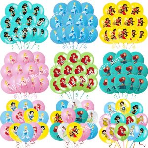 Lots Belle blanche-neige cendrillon Disney princesse ballons en Latex d&eacute;coration de f&ecirc;te