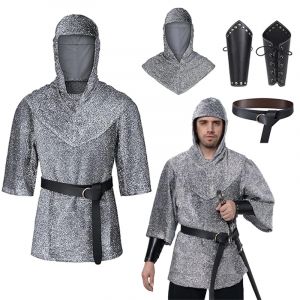 Costume de Cosplay de chevalier templier médiéval, chemise, tenues de la Renaissance médiévale,