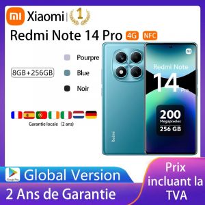 Xiaomi Redmi Note 14 Pro 4G, NFC, MediaTek Helio G100-Ultra, &eacute;cran AMOLED de 6,67 pouces, 120 Hz,
