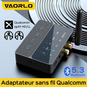 VAORLO Qualcomm Bluetooth 5.3 Récepteur Émetteur aptX HD/LL Faible latence Prise AUX RCA 3,5 mm