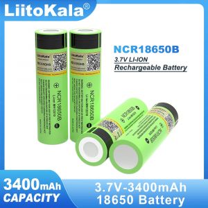 LiitoKala Original NCR18650B 3.7v 3400mAh 18650 batterie Rechargeable au Lithium 4.2v pour batteries