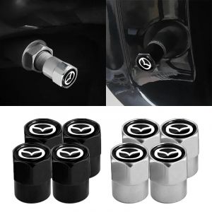 Bouchons de tige de Valve de pneu de roue automobile, 4 pièces, pour Mazda 2 3 6 Atenza Axela Demio