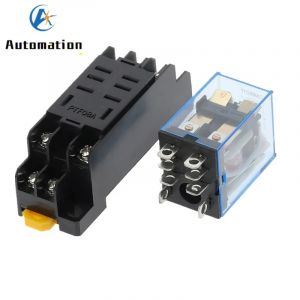 Relais de puissance de bobine 12V 24V 36V 110V 220V 380V DC/AC 10A 8 broches DPDT LY2NJ HH62P