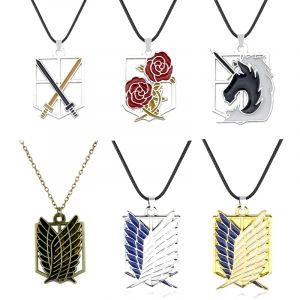 Anime Shingeki No Kyojin collier attaque-Titan collier ailes de la liberté pendentifs colliers