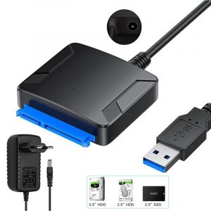 Convertisseur d'adaptateur de disque dur SATA III, c&acirc;ble USB 3.0 vers SATA, disque dur SSD, disque