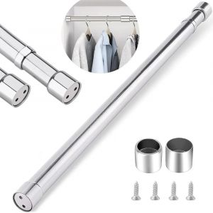 Garde-robe extensible en acier inoxydable, rail de Cisco réglable, tringle à rideau télescopique,