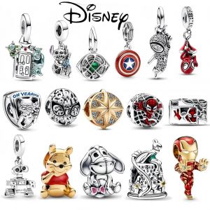 Perles Disney Marvel en argent 925 pour Pandora, bracelet Spider-Man original, pendentif,