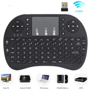 I8 2.4G Mini clavier sans fil 2.4GHz Air Mouse pav&eacute; tactile &agrave; distance pour Android TV Box PC Smart