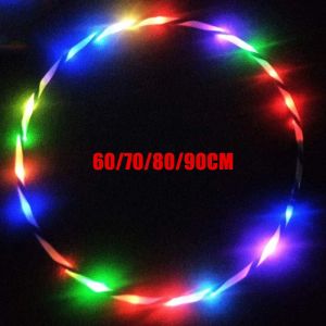 Cerceau de Sport lumineux 60/70/80/90cm, anneau de perte de poids, cercle de Yoga à 7 couleurs