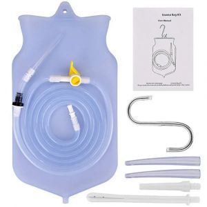 Kit de sac de lavement 2L, tuyau de lavement de Bidet en Silicone, buse de lavement, bouteille de