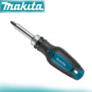 Makita D-58833 tournevis &agrave; main &agrave; cliquet magn&eacute;tique semi-automatique positif n&eacute;gatif caoutchouc
