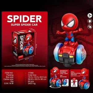 Animation Hero Spider-Man jouet voiture auto-rotatif U-turn électrique Go-Kart Spider-Man musique
