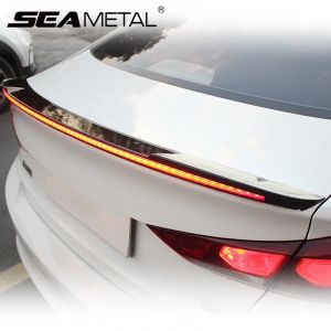 SEAMETAL LED Spoiler lumière 120 cm en Fiber de carbone Spoiler débit lampe clignotant frein voyant