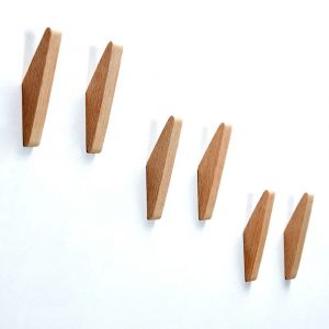 1/4 pièces cintre en bois naturel mural patère décor porte-clés chapeau écharpe sac à main cintre de
