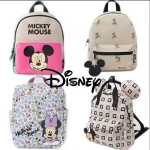Disney Mickey Mouse dessin animé mode sac à dos femmes Minnie toile sac d'école mode grande capacité