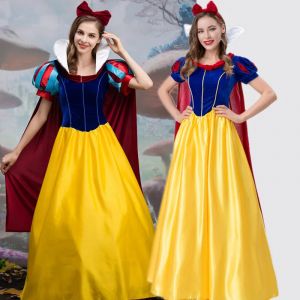 Dessin anim&eacute; princesse blanche-neige Halloween f&ecirc;te Costume adulte Cosplay grande taille robe fille