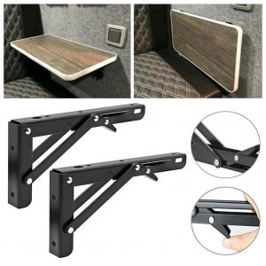 Étagère de table pliante finition noire, accessoires intérieurs pour caravane Hurhome, remorque de