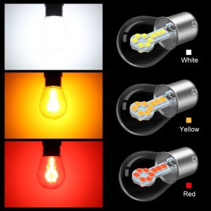 Rouge ambre blanc 1156 BA15S P21W LED 1157 BAY15D P21/5W ampoule LED R5W R10W clignotant de voiture